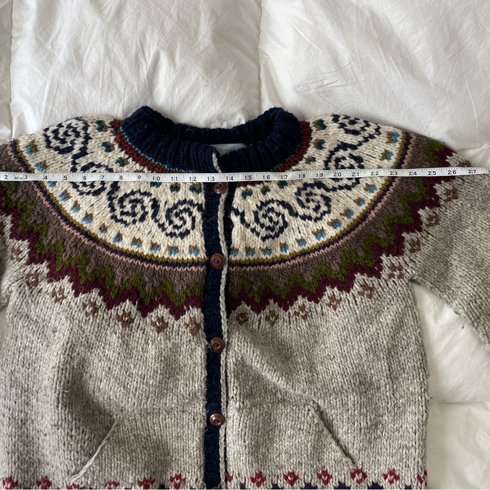 Vintage Handmade Sisandina 100% Natural Wool Sweater - Picture 12 of 14